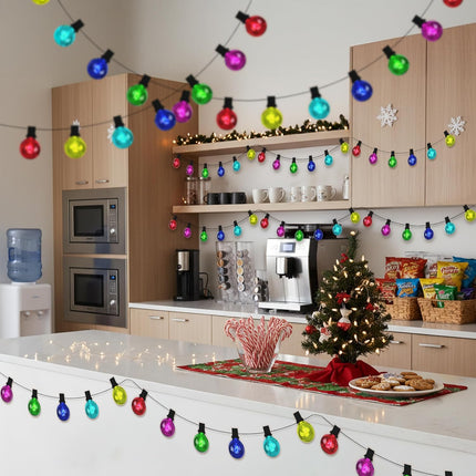 2D Flat Light Bulb Garland Kit | Colorful Christmas Party Decoration Banner