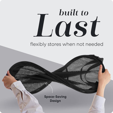 Collapsible Mesh Laundry Hamper with Side Pocket, Foldable Pop-Up Clothes Basket