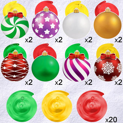 36-Piece Christmas Hanging Foil Swirl Decorations Party Ceiling Decor for the Holidays