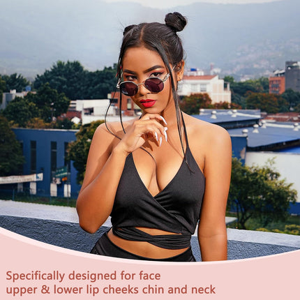 Facial Hair Remover for Women – Painless Electric Face Shaver, Rose Gold