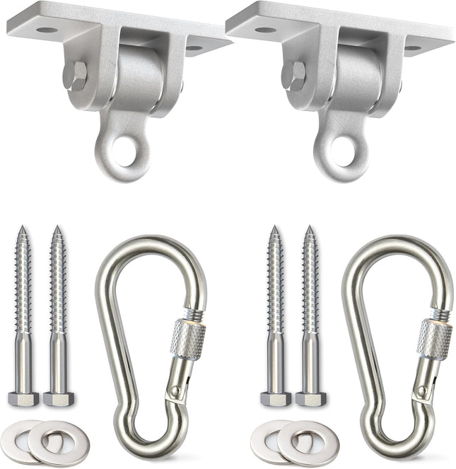 2-Pack Swing Set Hangers – Heavy Duty Brackets with Locking Snap Hooks for Playground