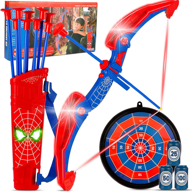 Bow and Arrow Shooting Game Set with LED Light for Boys Girls Ages 5+