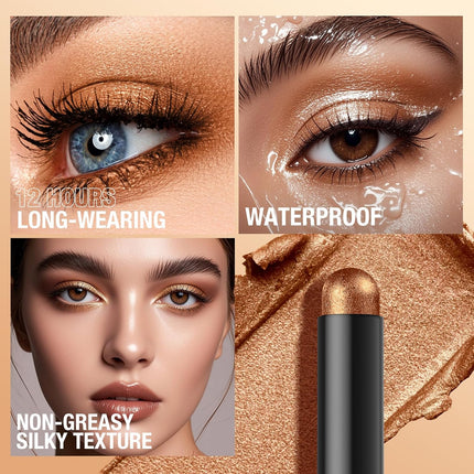 8 Colors Dual Ended Cream Eyeshadow Stick Set Waterproof Eye Makeup