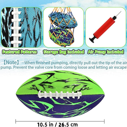 2 Pack Pool Football Water Football Set with Pump Net Bag Beach Ball Kids 8+