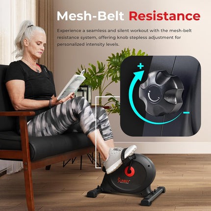 Smart Mini Cycle Under Desk Pedal Exerciser, Dual-Function Low-Impact Workout