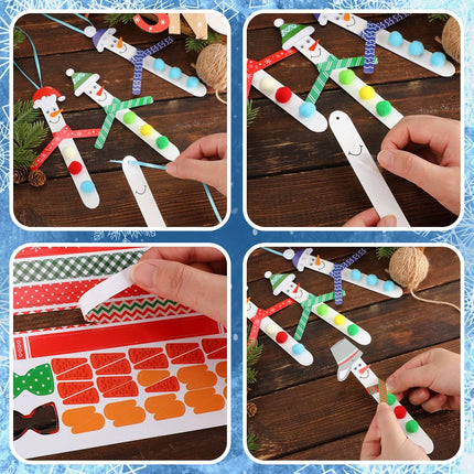 400 Pcs Snowman Craft Ornaments – Christmas Decorations for Winter Holiday DIY Projects