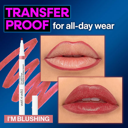 Perfect Pout Lip Liner Stain I'm Blushing Transfer Proof Vegan Lip Color