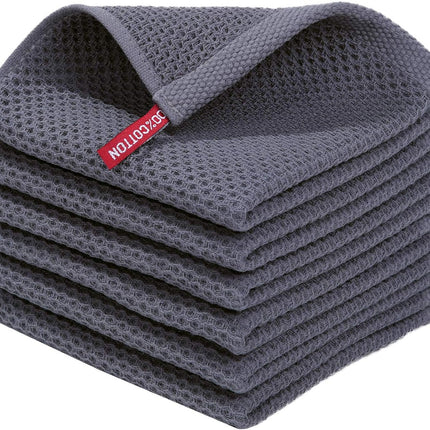 6-Pack Cotton Waffle Weave Dish Cloths – Ultra Soft, Absorbent, Quick Dry