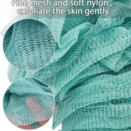 2-Pack Long Handle Shower Back Scrubber, Loofah Sponge Exfoliating Body Brush