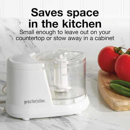 Electric Vegetable Chopper 1.5 Cup – Mini Food Processor for Chop & Puree