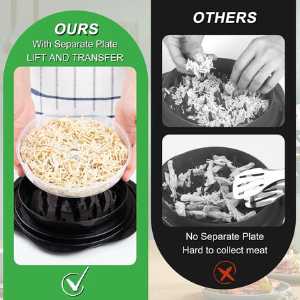 Upgrade Chicken Shredder Tool Twist Large Meat Twister Non Slip Black Kitchen