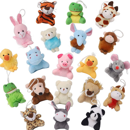 26-Pack Mini Animal Plush Toys – Cute Stuffed Keychains for Kids & Party Favors