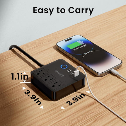 Smart WiFi Power Strip – 3 Outlets, 3 USB Ports, Alexa & Google Home