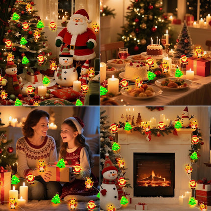 50 LED Christmas String Lights – USB, Battery Operated, 8 Flashing Modes
