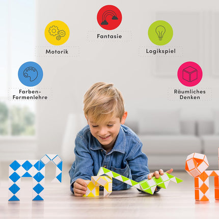 Magic Snake Cube – Fidget & Travel Toy for Kids Ages 4-8