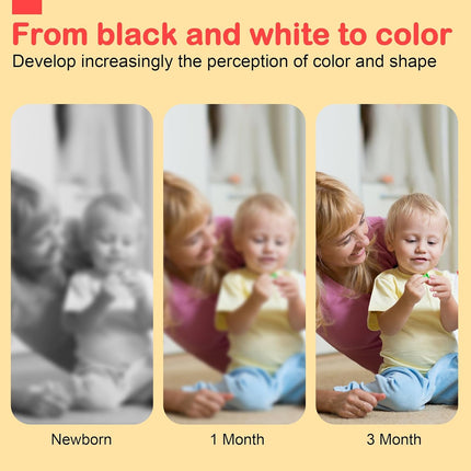 Black White Baby Toy, High Contrast Soft Book for Newborn Tummy Time 0-6M