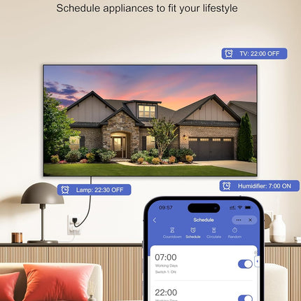 4-Pack Smart Plugs – WiFi Outlet, Alexa & Google Compatible, Timer & Remote