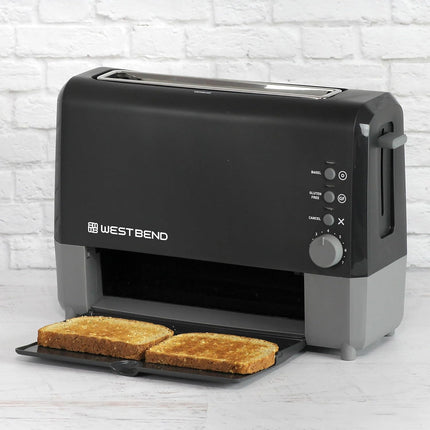 Wide Slot 2-Slice Bread Toaster with Removable Tray and Cool Touch Body