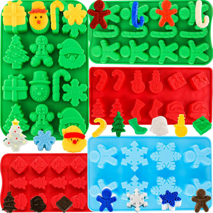 Christmas Silicone Molds – Tree, Santa, Candy & Chocolate Baking Molds