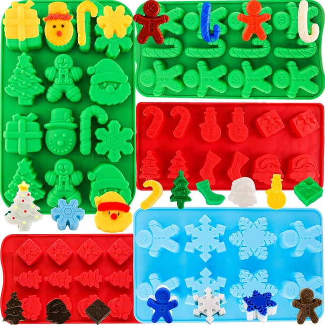 Christmas Silicone Molds – Tree, Santa, Candy & Chocolate Baking Molds