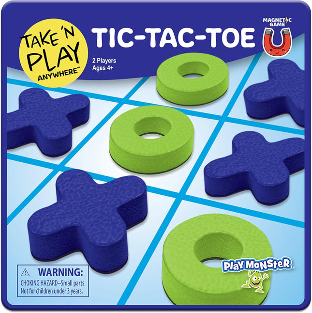 Take N Play Tic Tac Toe Board Game Travel Family Game for Kids Ages 4+