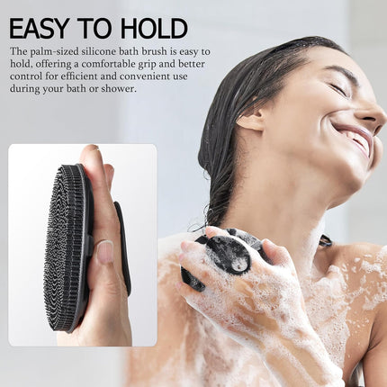 Silicone Body Scrubber – Soft Handheld Shower Brush for Gentle Exfoliation
