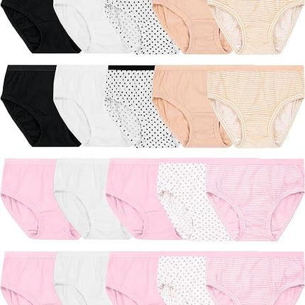 Girls Cotton Brief Underwear Multipack Soft Breathable Everyday Kids Undies
