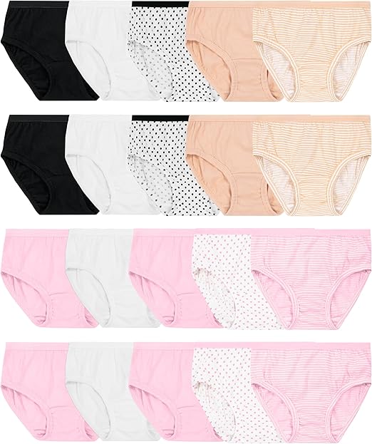 Girls Cotton Brief Underwear Multipack Soft Breathable Everyday Kids Undies