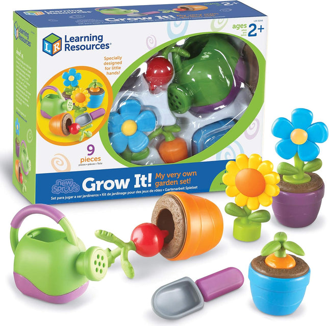 Toddler Gardening Set with 9 Pieces Learning Garden Toys for Kids Ages 2+