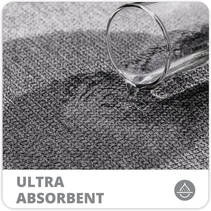 Ultra Thin Grey Bath Mat 17x27 Inch Quick Dry Non Slip Bathroom Rug