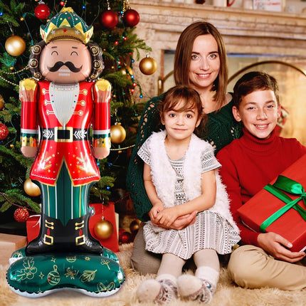 Christmas Party Balloon – 60" Red & Green Nutcracker Foil Decoration Indoor