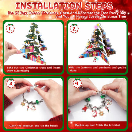 2025 Advent Calendar – 24 Days with DIY Jewelry Charms & Xmas Tree Decor