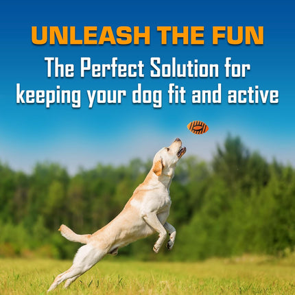 Dog Spiral Squeaky Football Toy 5 Inch Outdoor Play Toy for Large Dogs