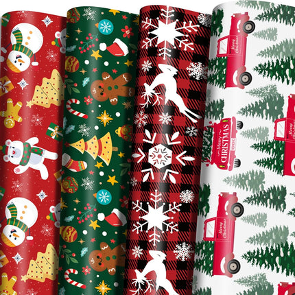 Christmas Gift Wrap & Tissue Paper – Jumbo 29"x42" Sheets, Red Green White