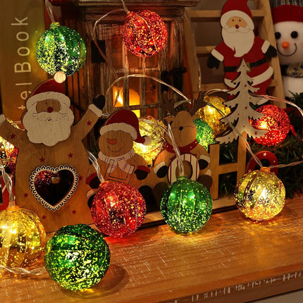 Christmas Ball Lights – 13.5ft LED String with 20 Lights, Timer & 8 Modes for Holiday Décor