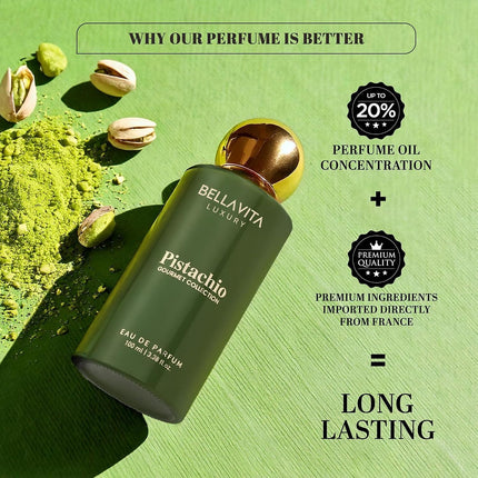 BellaVita Luxury Duo Desirée Unisex Perfume Set 2 x 100ml Pistachio Honey Oud