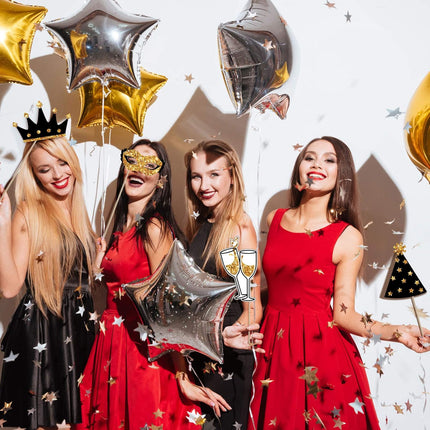 24-Piece Party Photo Booth Props – Christmas, New Year & Wedding Supplies