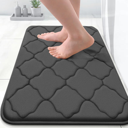 Memory Foam Bath Mat 24x16 – Soft, Absorbent, Non-Slip Rug for Bathroom Floor
