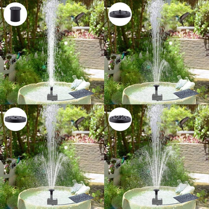 Solar Fountain Pump Kit, 1.8W with Separate Panel & 4 Nozzles for Outdoor Use