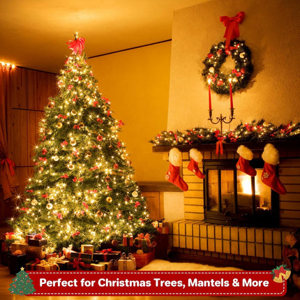 Christmas Outdoor String Lights – 100LED Warm White 33FT Twinkle Lights