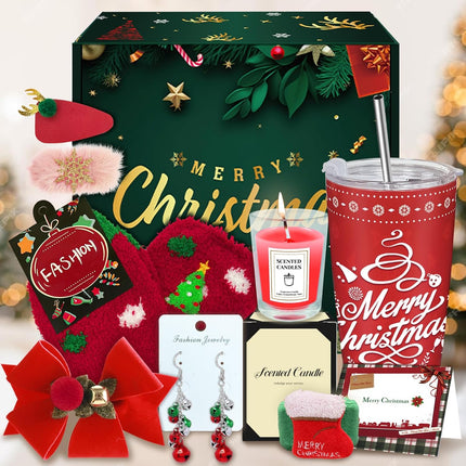 Christmas Gifts for Her 2024 – Unique Gift Basket with 20 oz Tumbler for a Special Xmas Surprise