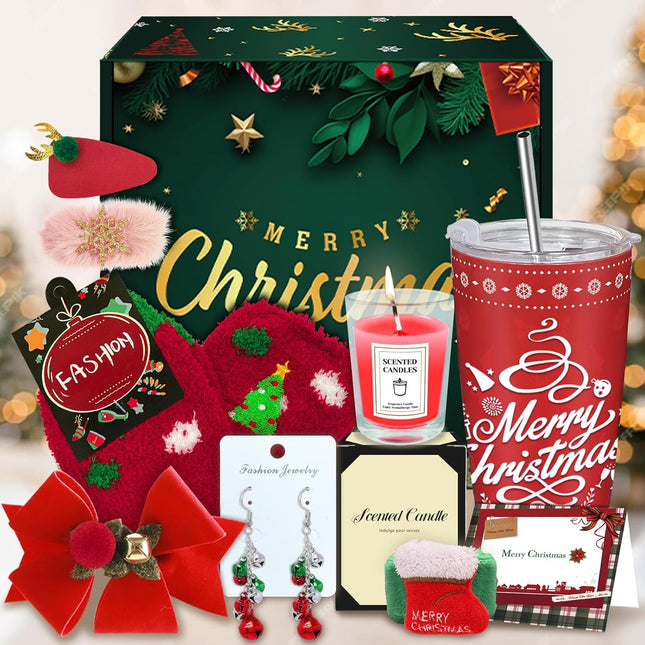 Christmas Gifts for Her 2024 – Unique Gift Basket with 20 oz Tumbler for a Special Xmas Surprise