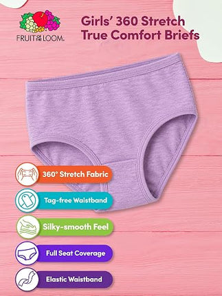 Girls Cotton Brief Underwear Multipack Soft Breathable Everyday Kids Undies