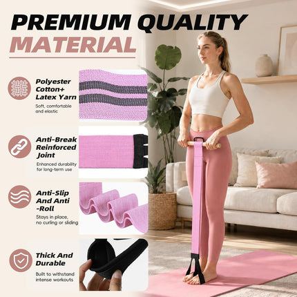 Pedal Resistance Bands with Handles Adjustable Full Body Workout Home Gym Travel