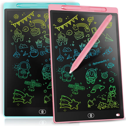 2-Pack Genialba 8.5" LCD Writing Tablets – Colorful Doodle Boards for Kids