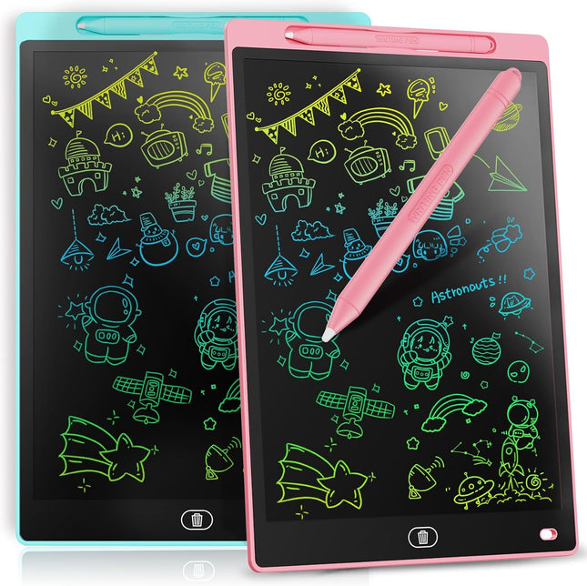 2-Pack Genialba 8.5" LCD Writing Tablets – Colorful Doodle Boards for Kids