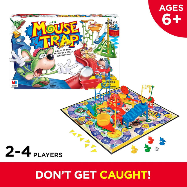 Mouse Trap Kids Board Game, Family Fun for 2–4 Players, Ages 6+