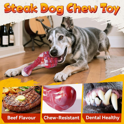 6-Pack Heavy Duty Dog Chew Toys for Aggressive Chewers, Medium & Large Dogs