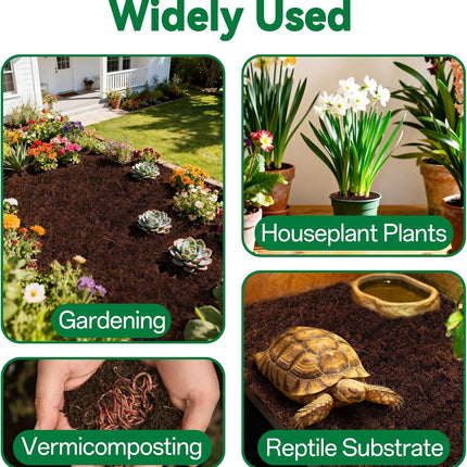 6 Pack Organic Coco Coir Bricks for Plants Compressed Coconut Husk Potting Soil Growing Mix