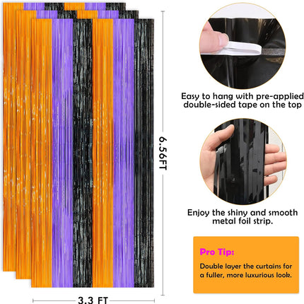 Halloween Trick or Treat Backdrop Banner, Party Wall & Door Decorations Indoor Outdoor